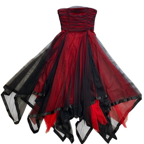 Cache Vintage Y2K Whimsigoth Fairy Coquette Mesh Asymmetric Hem Dress Prom Hoco - Picture 1 of 9